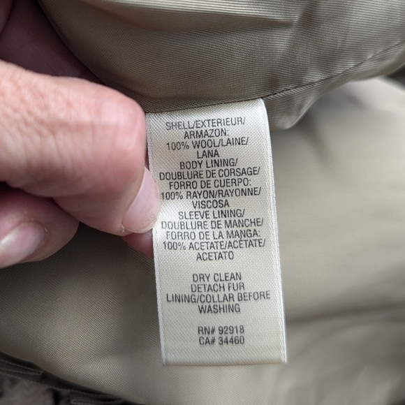 Juicy Couture Y2K Wool Plaid Coat with Faux Fur Collar Belted Gold Buttons Sz P - Picture 14 of 16